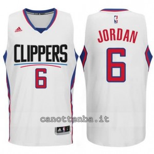 canotte DeAndre jordan #6 los angeles clippers 2015-2016 bianca