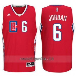 canotte DeAndre jordan #6 los angeles clippers 2015-2016 rosso