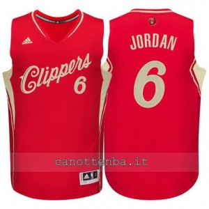 canotte DeAndre jordan #6 los angeles clippers natale 2015 rosso