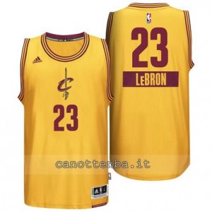 canotte LeBron james #23 cleveland cavaliers natale 2014 giallo