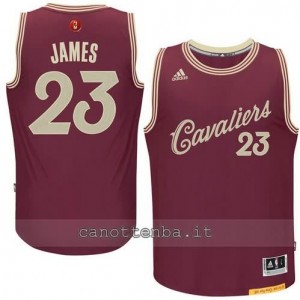 canotte LeBron james #23 cleveland cavaliers natale 2015 resso