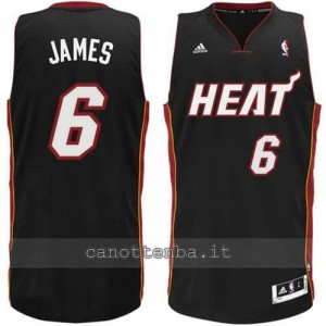 canotte LeBron james #6 miami heat revolution 30 nero