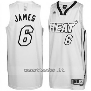 canotte LeBron james #6 miami heat whiteout