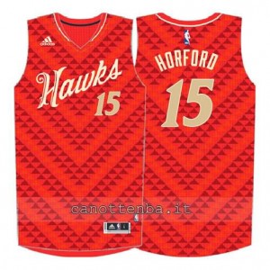 canotte al horford #15 atlanta hawks natale 2015 rosso