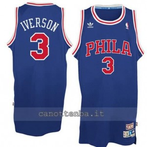 canotte allen iverson #3 philadelphia 76ers blu