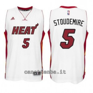 canotte amar'e stoudemire #5 miami heat 2014-2015 bianca