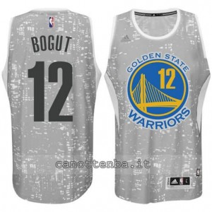 canotte andrew bogut #12 golden state warriors lights grigio