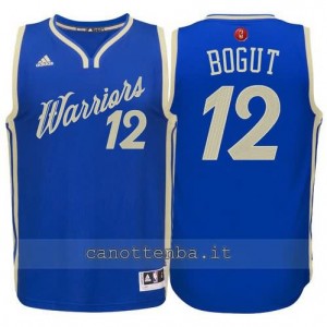 canotte andrew bogut #12 golden state warriors natale 2015 blu