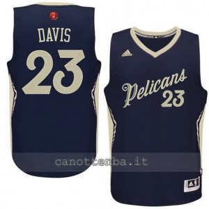 canotte anthony davis #23 new orleans pelicans natale 2015 blu