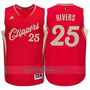 canotte austin rivers #25 los angeles clippers natale 2015 rosso