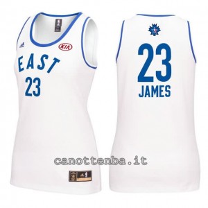 canotte basket donna all star 2016 lebron james #23 bianca