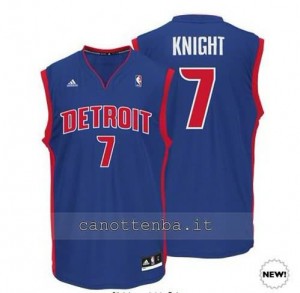 canotte brandon knight #7 detroit pistons revolution 30 blu