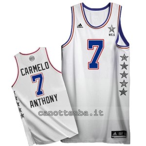 canotte carmelo anthony #7 nba all star 2015 bianca