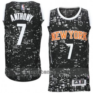 canotte carmelo anthony #7 new york knicks lights nero