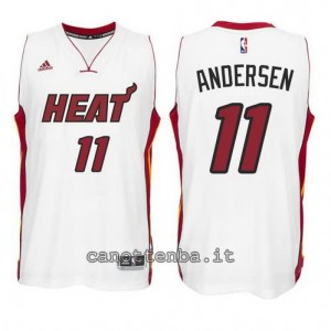 canotte chris andersen #11 miami heat 2014-2015 bianca