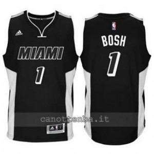 canotte chris bosh #1 miami heat 2014-2015 nero