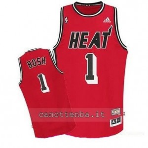 canotte chris bosh #1 miami heat classico rosso