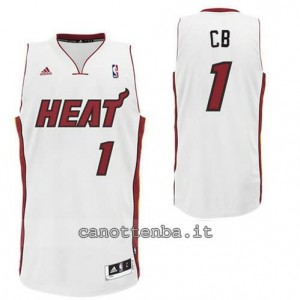 canotte chris bosh #1 miami heat revolution 30 bianca