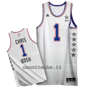 canotte chris bosh #1 nba all star 2015 bianca