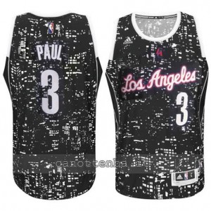 canotte chris paul #3 los angeles clippers lights nero