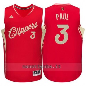 canotte chris paul #3 los angeles clippers natale 2015 rosso