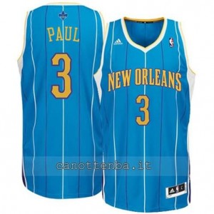 canotte chris paul #3 new orleans hornets revolution 30 blu