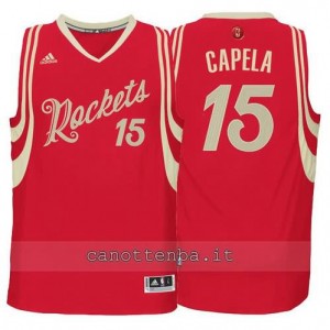canotte clint capela #15 houston rockets natale 2015 rosso
