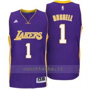 canotte d'angelo russell #1 los angeles lakers 2014-2015 porpora