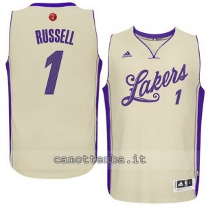 canotte d'angelo russell #1 los angeles lakers natale 2015 giallo