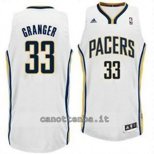 canotte danny granger #33 indiana pacers revolution 30 bianca