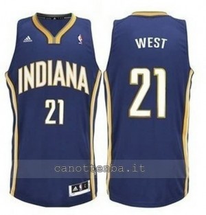 canotte david west #21 indiana pacers revolution 30 blu