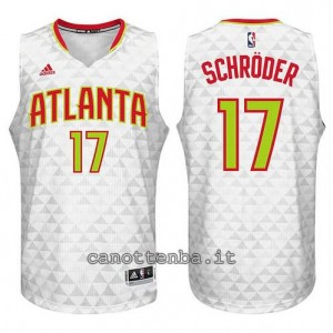 canotte dennis schroder #17 atlanta hawks 2015-2016 bianca