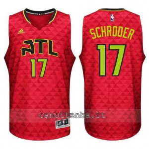 canotte dennis schroder #17 atlanta hawks 2015-2016 rosso