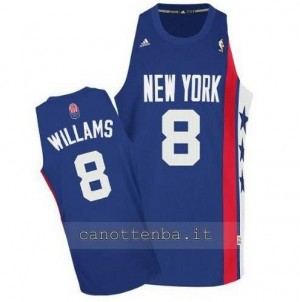 canotte deron williams #8 brooklyn nets retro blu