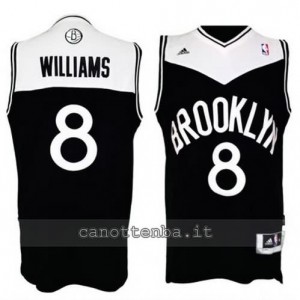 canotte deron williams #8 brooklyn nets retro nero