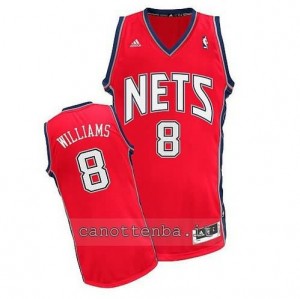 canotte deron williams #8 brooklyn nets retro rosso