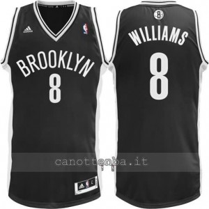 canotte deron williams #8 brooklyn nets revolution 30 nero