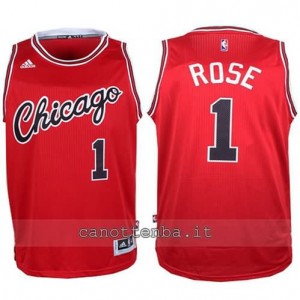 canotte derrick rose #1 chicago bulls 2015-2016 rosso