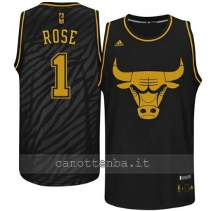 canotte derrick rose #1 chicago bulls moda nero