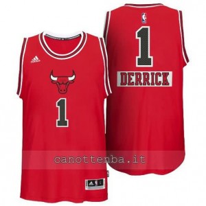 canotte derrick rose #1 chicago bulls natale 2014 rosso