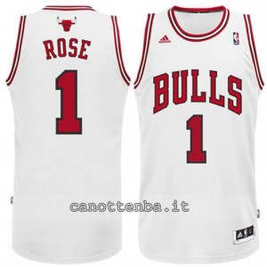 canotte derrick rose #1 chicago bulls revolution 30 bianca