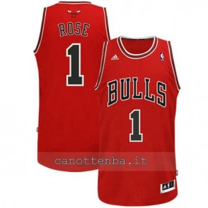 canotte derrick rose #1 chicago bulls revolution 30 rosso