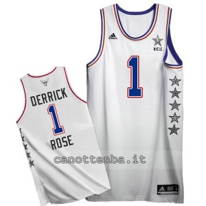 canotte derrick rose #1 nba all star 2015 bianca