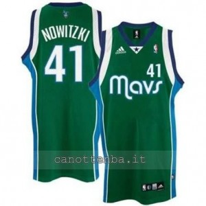 canotte dirk nowitzki #41 dallas mavericks mavs revolution 30 verde