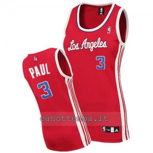 canotte donna chris paul #3 los angeles clippers rosso