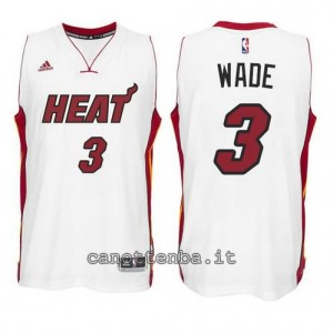 canotte dwyane wade #3 miami heat 2014-2015 bianca