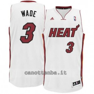 canotte dwyane wade #3 miami heat revolution 30 bianca