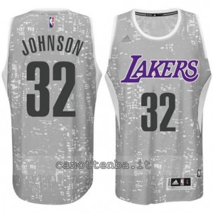 canotte earvin johnson #32 los angeles lakers lights grigio