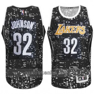 canotte earvin johnson #32 los angeles lakers lights nero