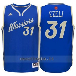 canotte festus ezeli #31 golden state warriors natale 2015 blu